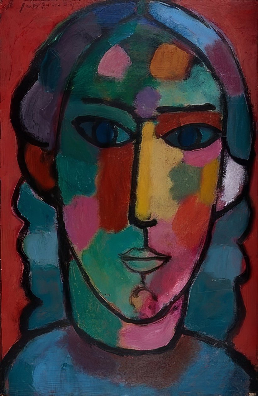 Lány fej. 1915 körül alkotó: Alexej von Jawlensky