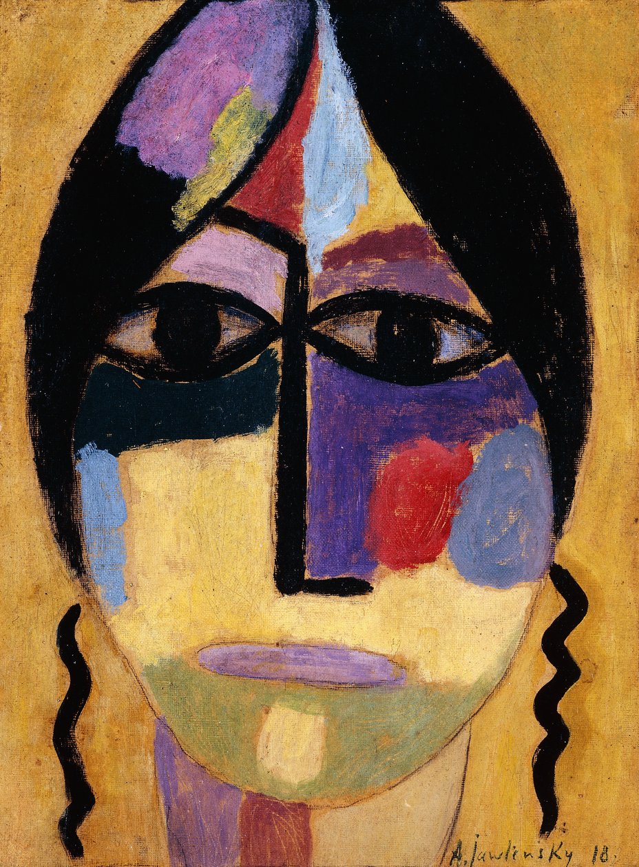 Mystic Head: Ravenwings IV; Mysticher Kopf: Rabenflugel IV, 1918 alkotó: Alexej von Jawlensky