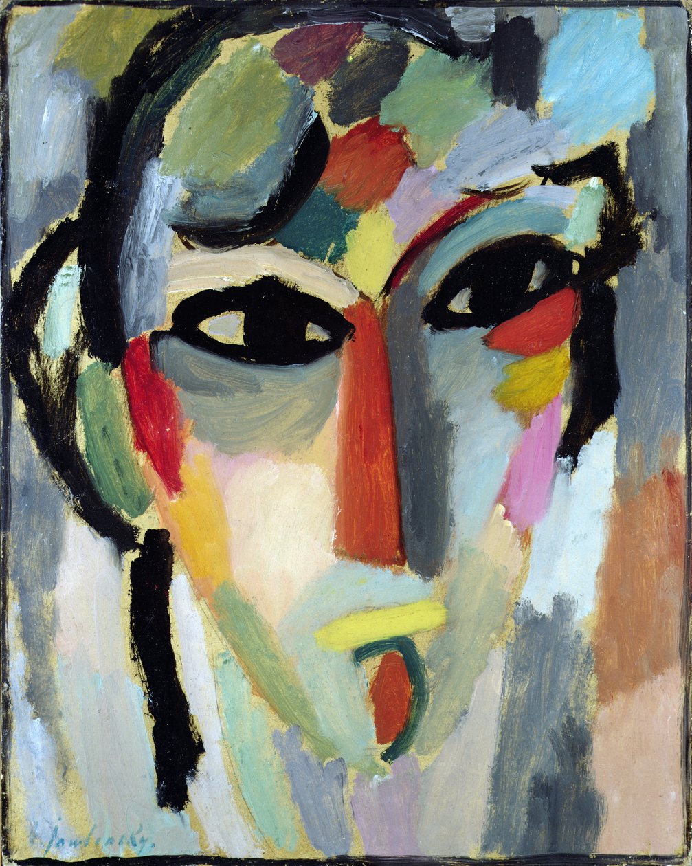 Misztikus fej, 1918 körül (olaj, panel) alkotó: Alexej von Jawlensky