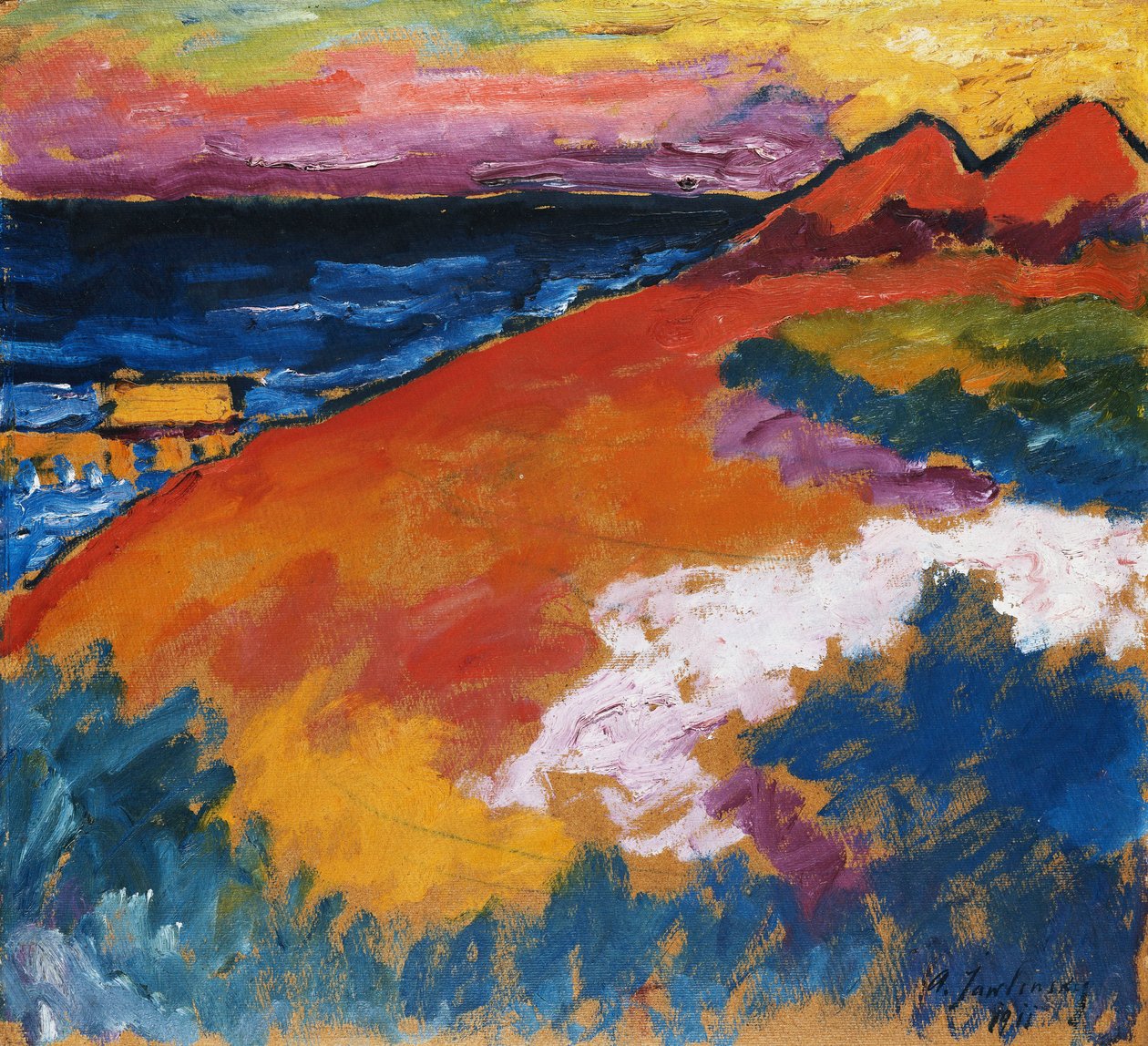 Az Ostsee-n; An der Ostsee, 1911 alkotó: Alexej von Jawlensky