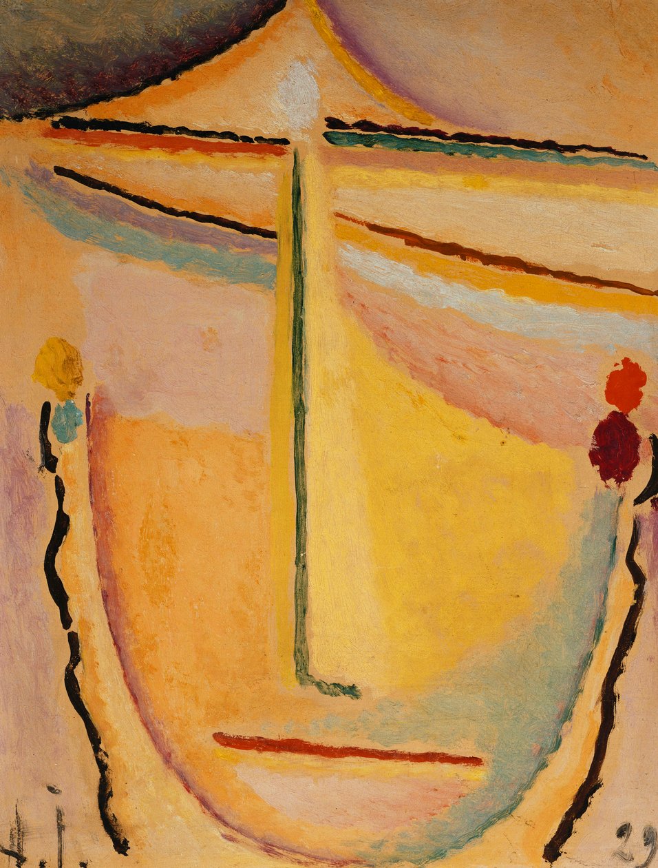 Rózsaszín-narancs; Rosa-Orange, 1929 alkotó: Alexej von Jawlensky