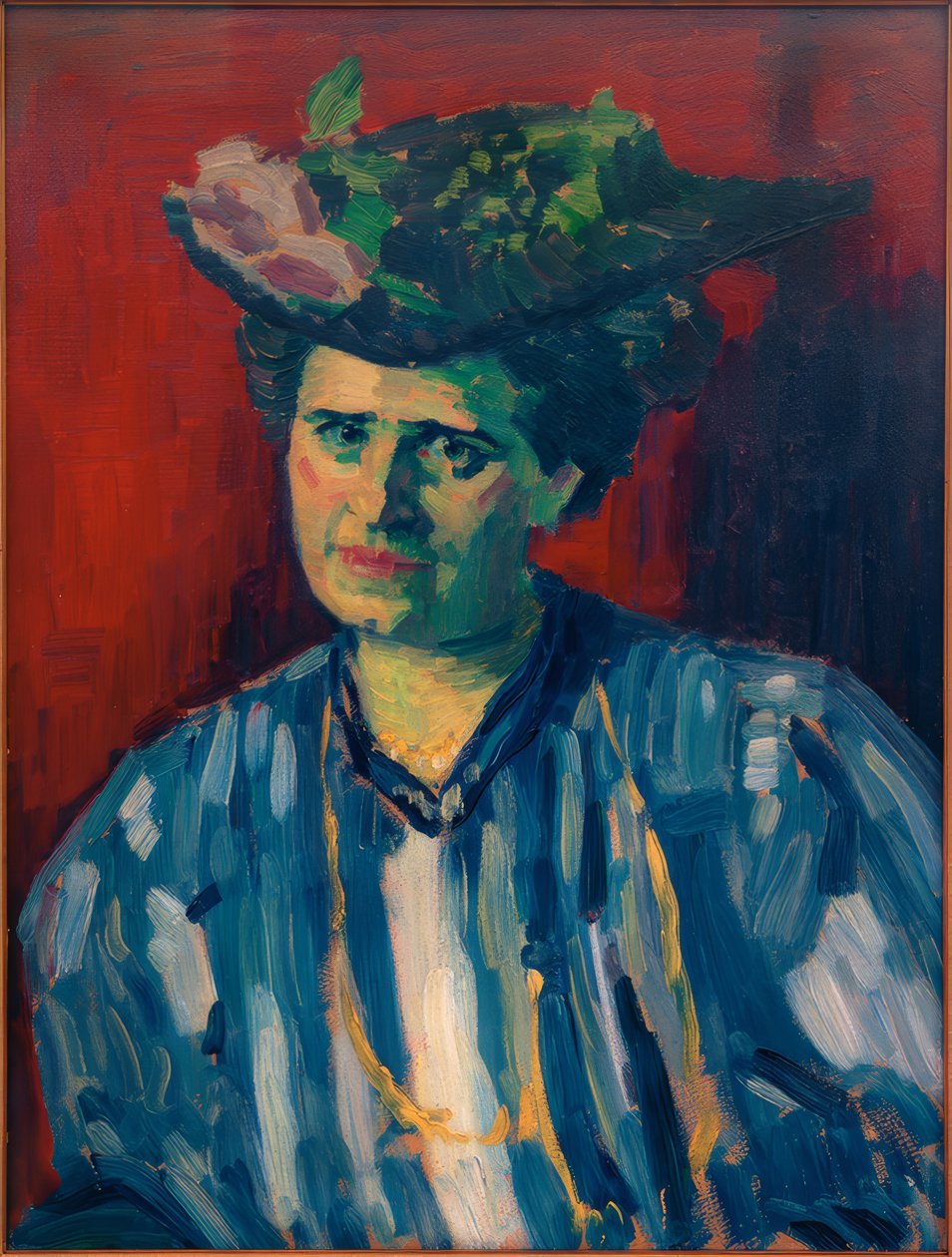 Hedwig Kubin portréja alkotó: Alexej von Jawlensky