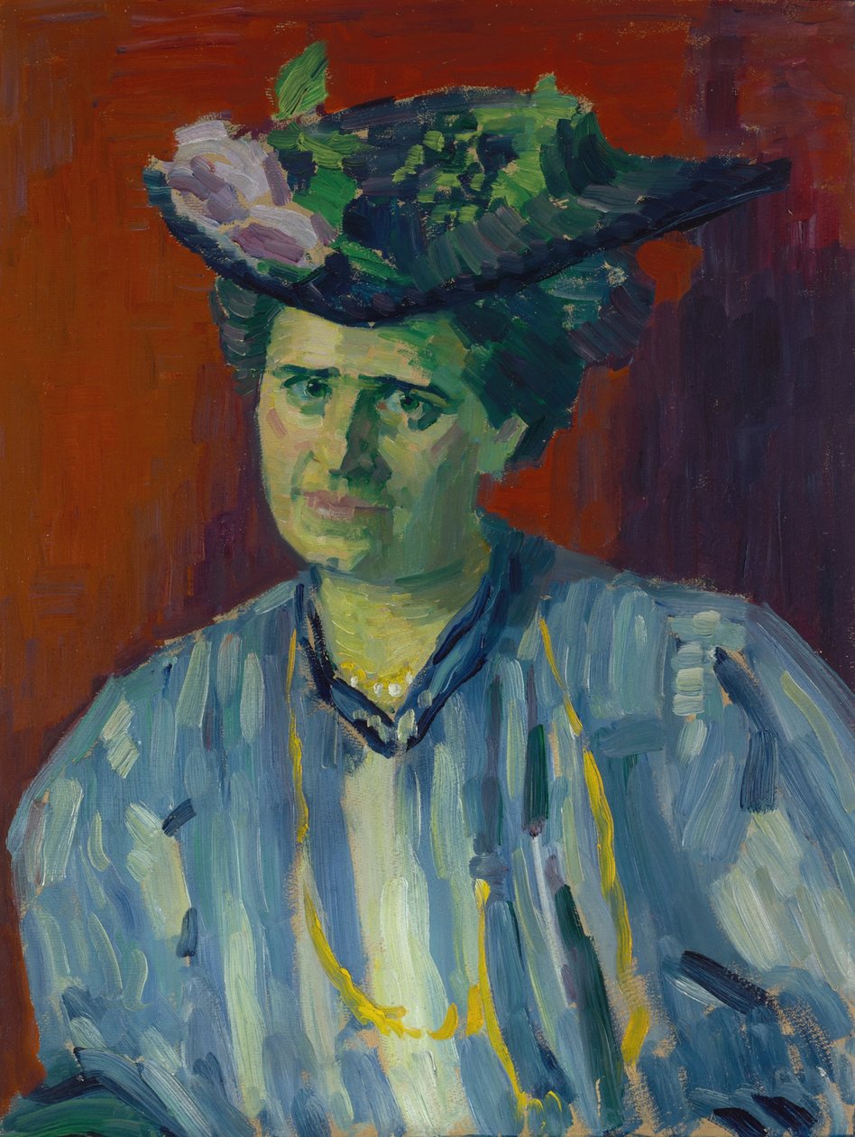 Hedwig Kubin portréja alkotó: Alexej von Jawlensky