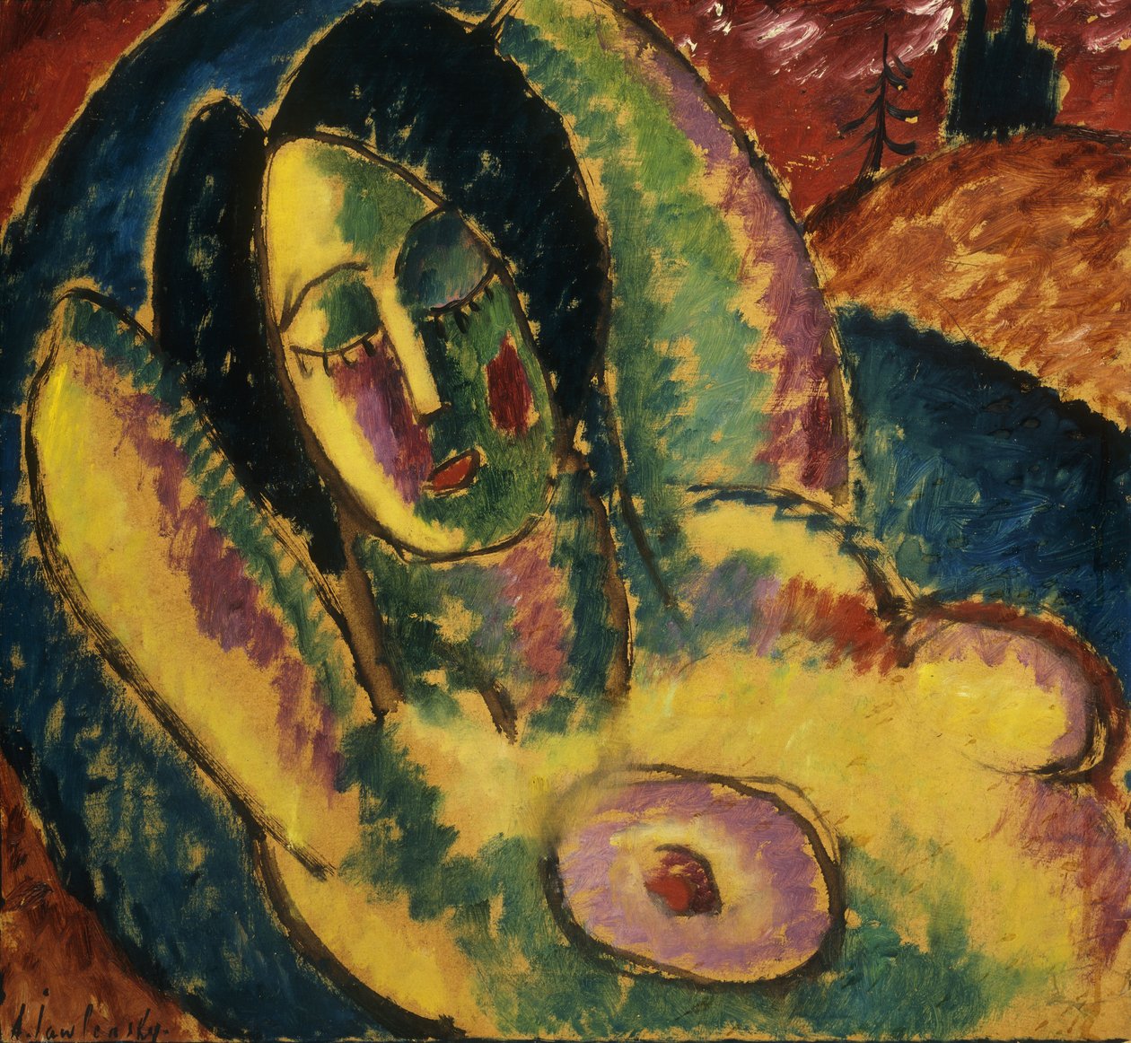 alvás; Alvás, 1912 alkotó: Alexej von Jawlensky