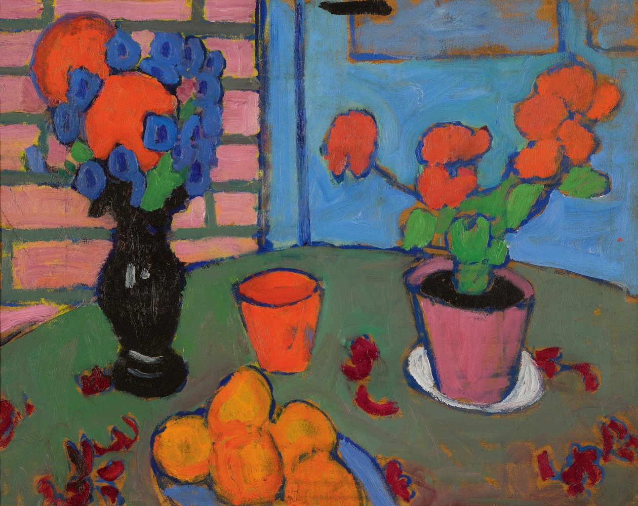Csendélet virágokkal és narancsokkal alkotó: Alexej von Jawlensky