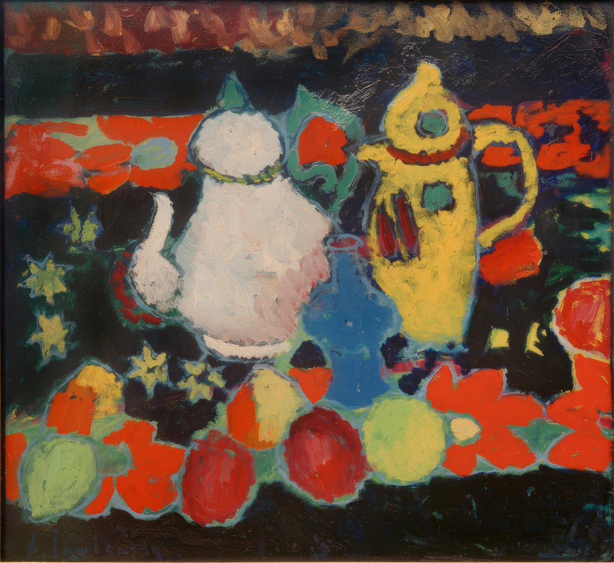 Csendélet sárga-fehér kancsóval alkotó: Alexej von Jawlensky