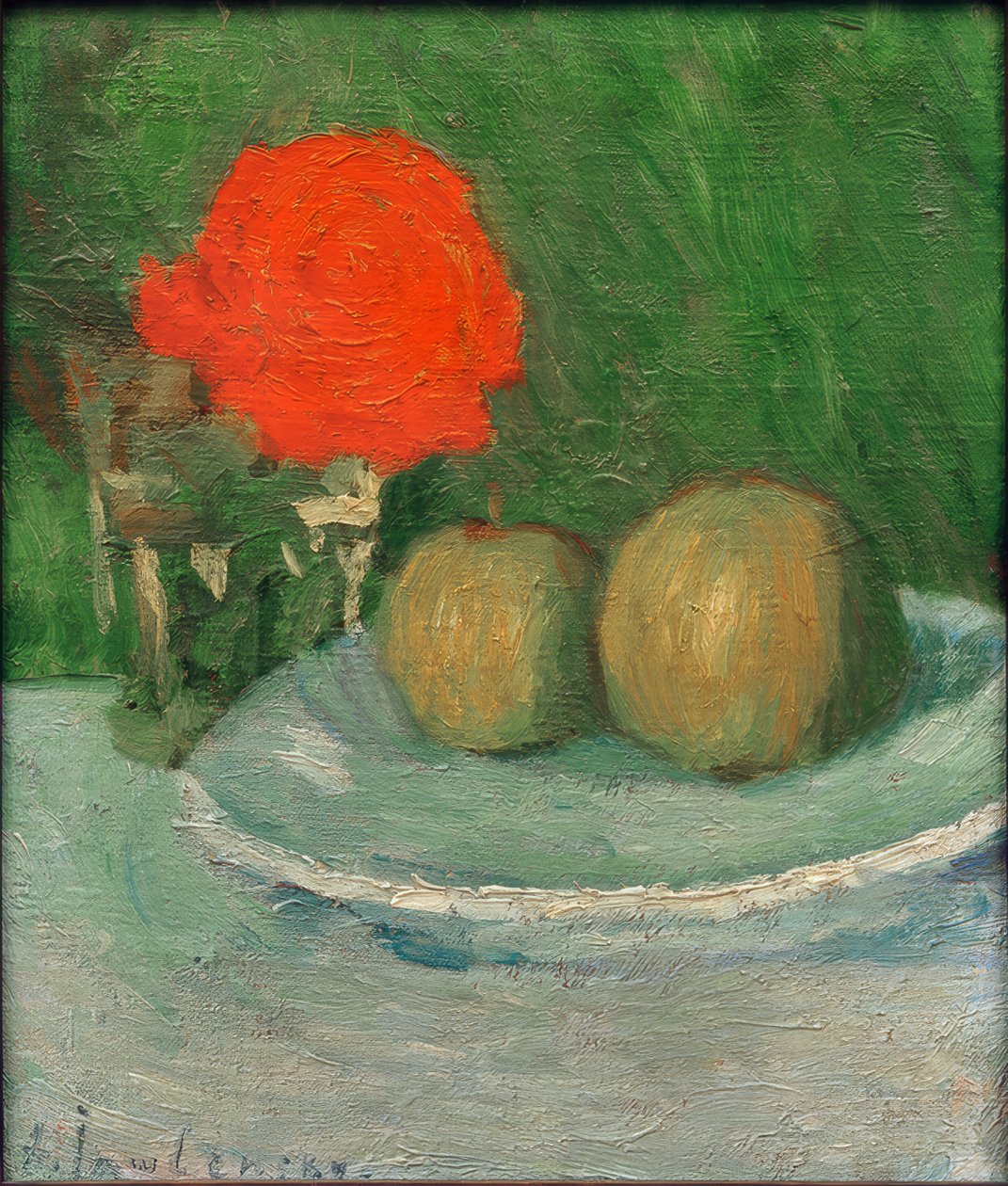 Csendélet almával és rózsával alkotó: Alexej von Jawlensky