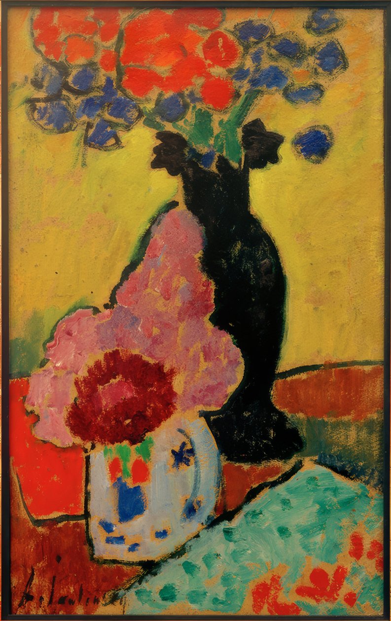 Csendélet fekete vázával alkotó: Alexej von Jawlensky