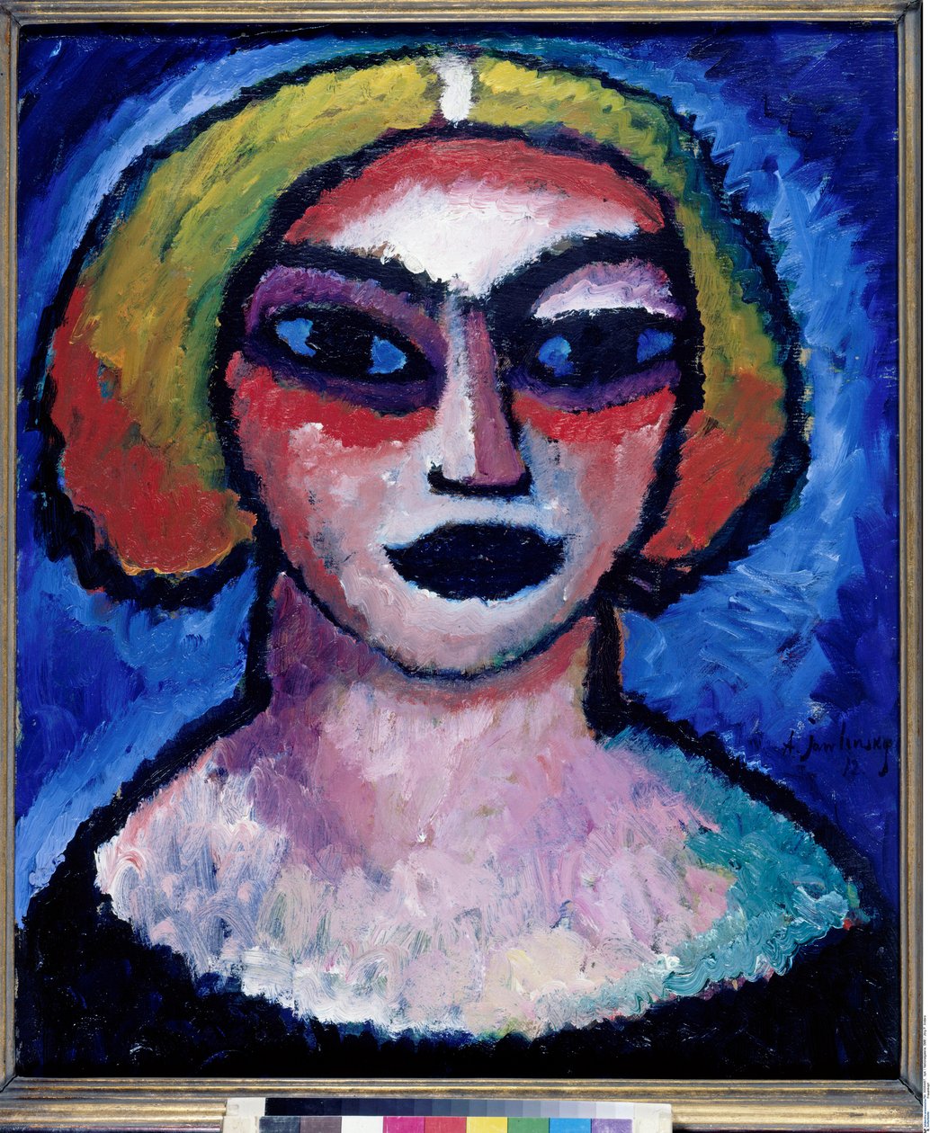 ""Tete de femme"" (Egy nő feje) Alekszej von Javlenszkij peinture (1864-1941) 1912 Méret: 61x51 cm Olaj, karton Állami Múzeumok, Berlin alkotó: Alexej von Jawlensky