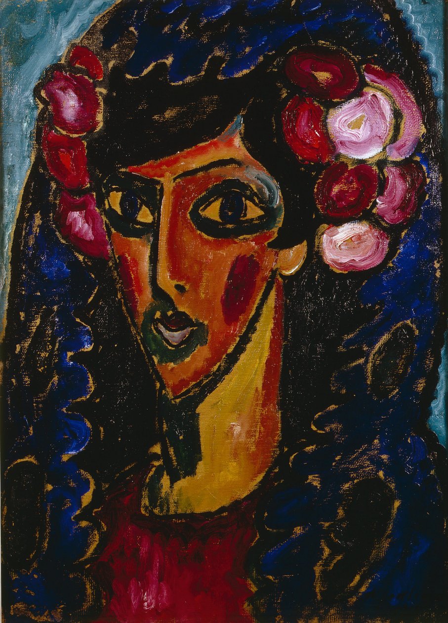A kék mantilla, 1913 alkotó: Alexej von Jawlensky