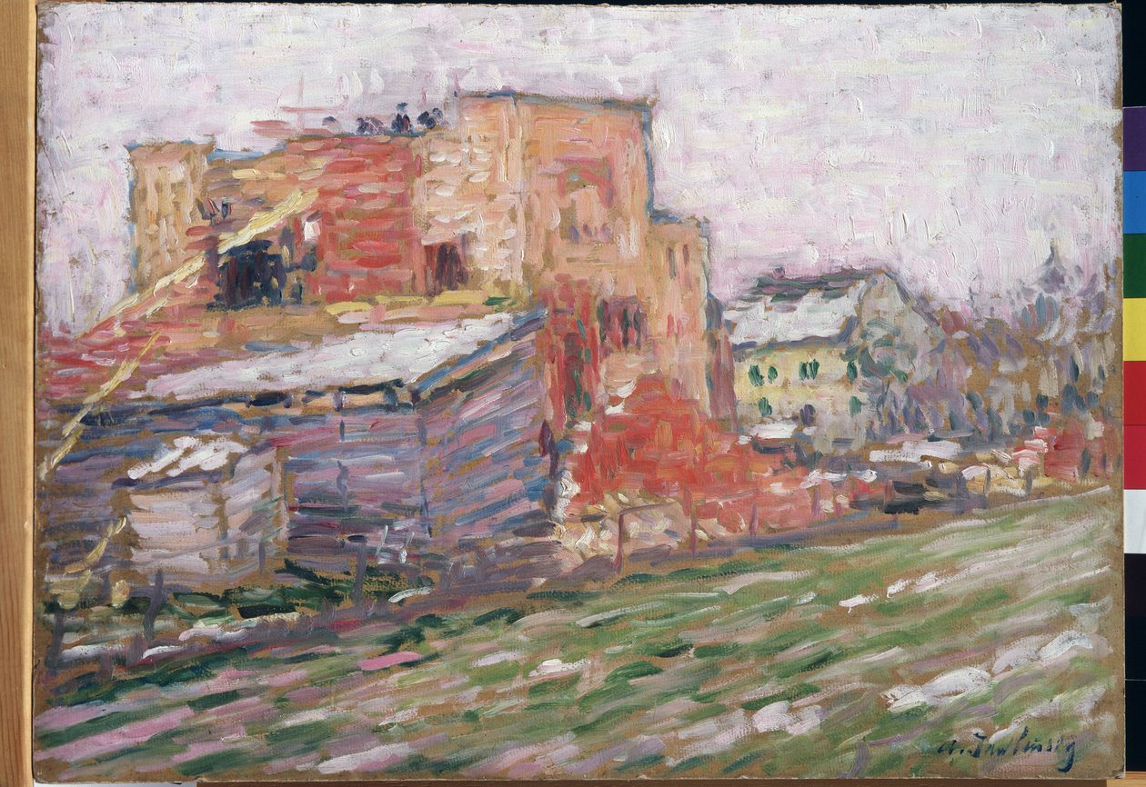 ""Kilátás egy utcára"" Alexei von Javlensky (Alexej von Jawlensky) festménye (1864-1941) 1905 Regionális M. Vrubel Művészeti Múzeum, Omszk alkotó: Alexej von Jawlensky