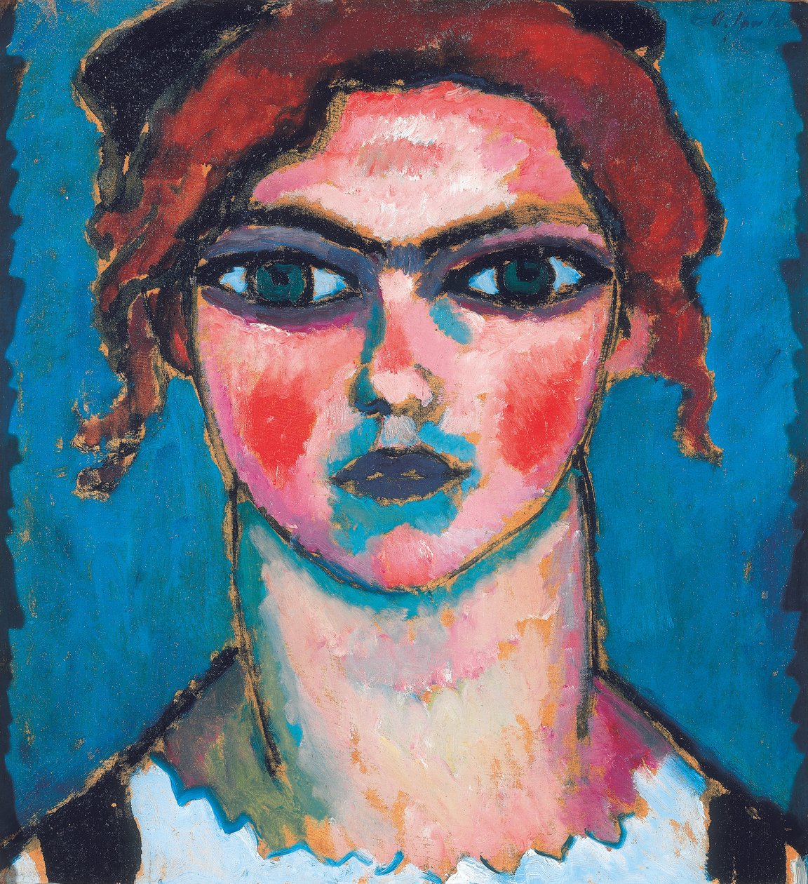 Zöld szemű fiatal nő, 1910 körül alkotó: Alexej von Jawlensky