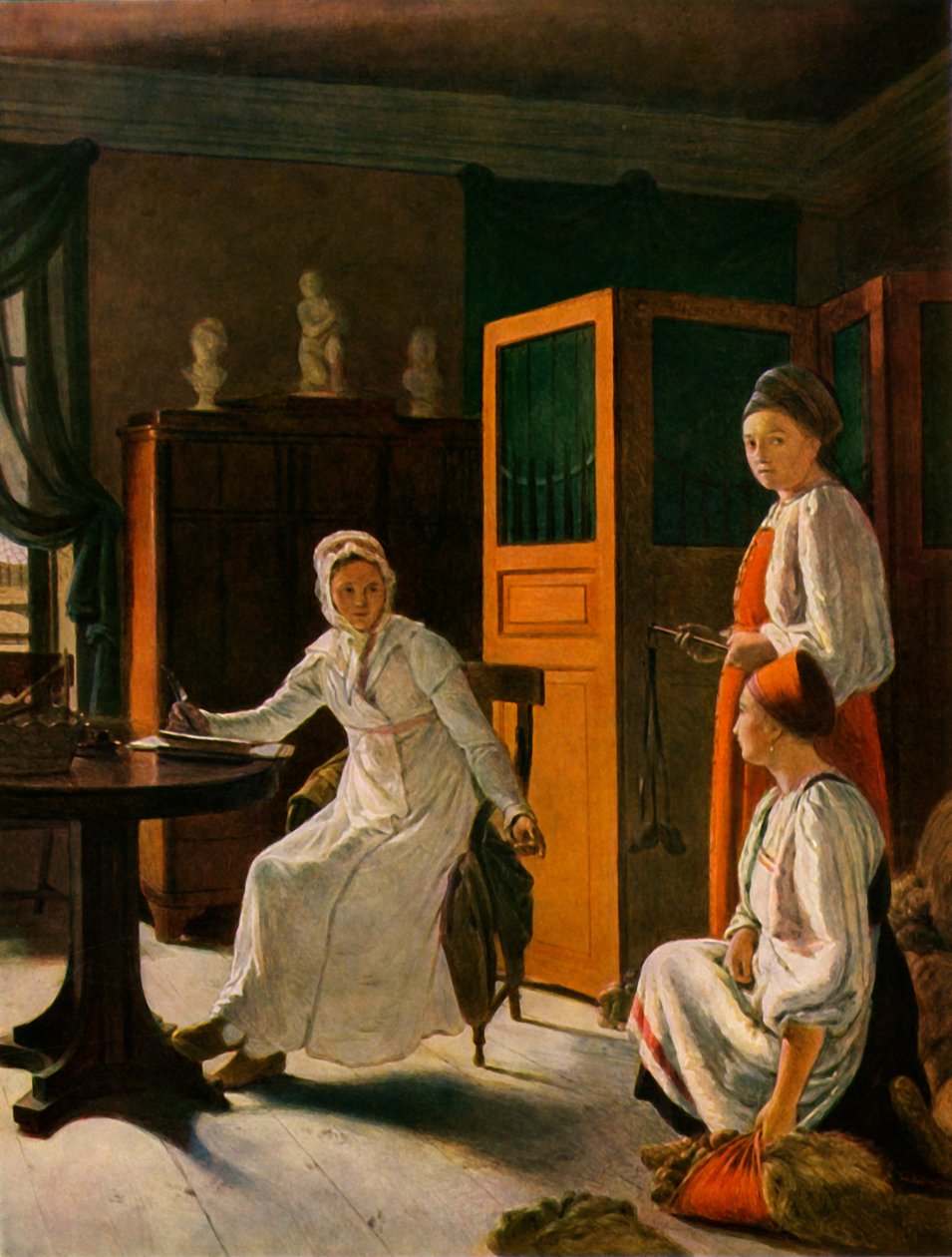 A földtulajdonosok felesége reggel, 1823, 1965. alkotó: Alexey Venetsianov