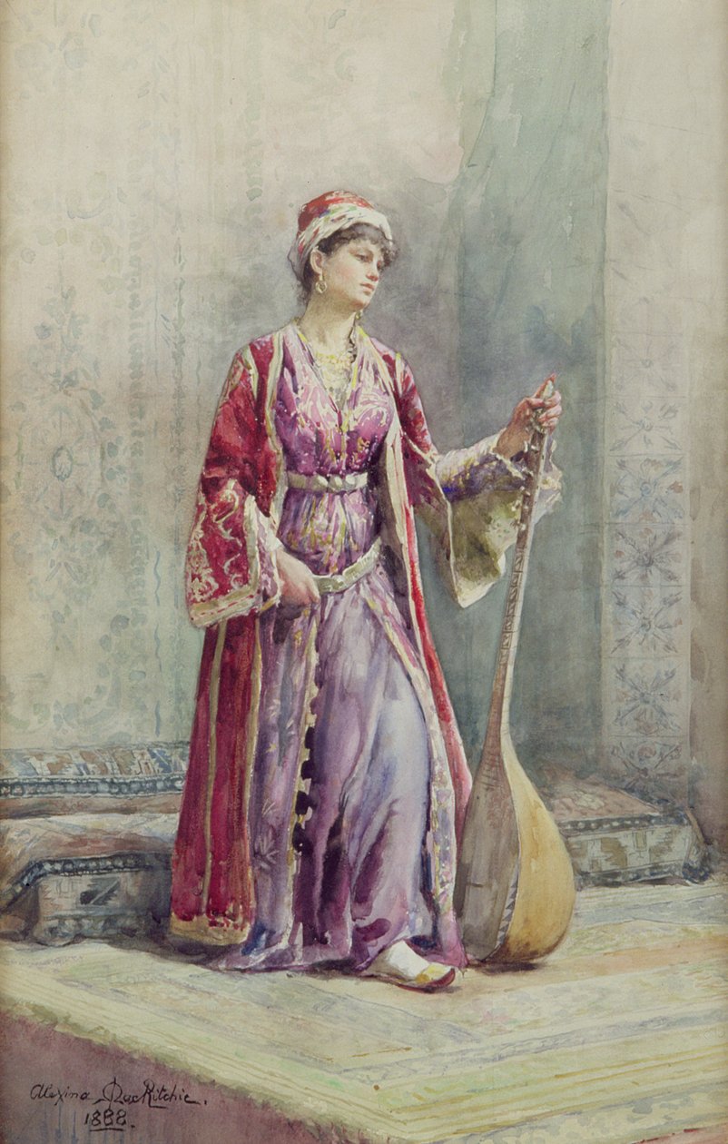 Egy háremzenész, 1888 alkotó: Alexina MacRitchie