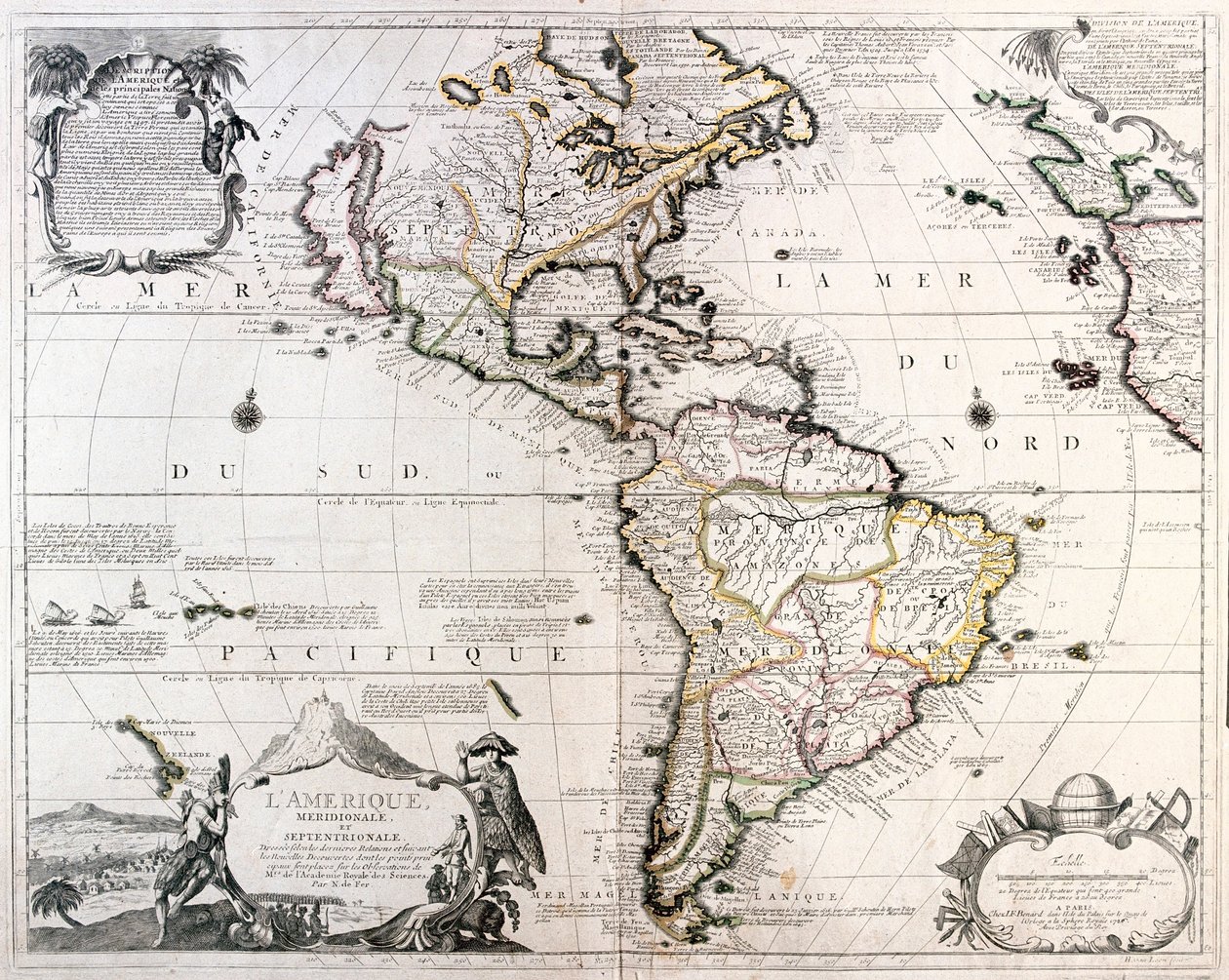 Dél- és Észak-Amerika - A alkotó: Alexis Hubert Jaillot