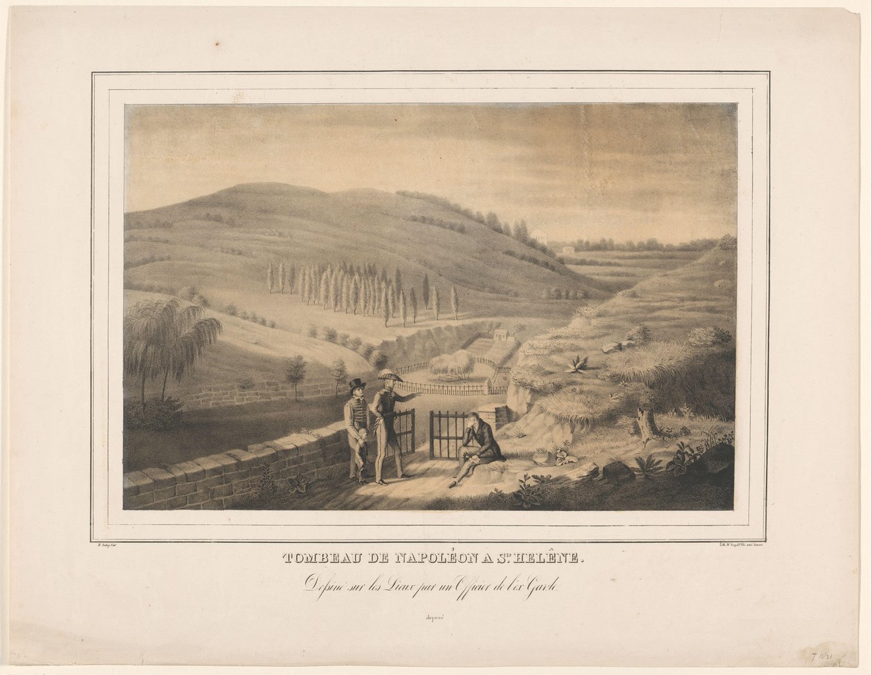 Graf van Napoleon, Sint-Helena Napóleon sírja a Ste. Helena (cím a tárgyon) alkotó: Alexis Bafcop
