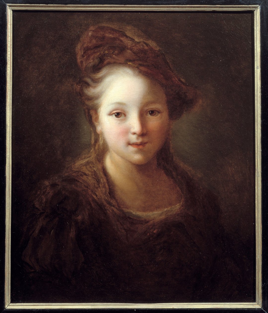 Egy fiatal lány portréja. Alexis Grimou (1680-1740) festménye, 1720 körül. Amiens, Musee De Picardie - Egy fiatal lány portréja. Jean Alexis Grimou (1680-1740) festménye, 1720 körül. Picardie Múzeum, Amiens, Franciaország alkotó: Alexis Grimoux