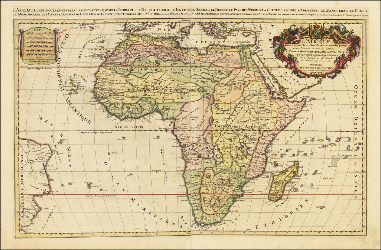 Alexis-Hubert Jaillot 1692-es Afrika térképe alkotó: Alexis Hubert Jaillot