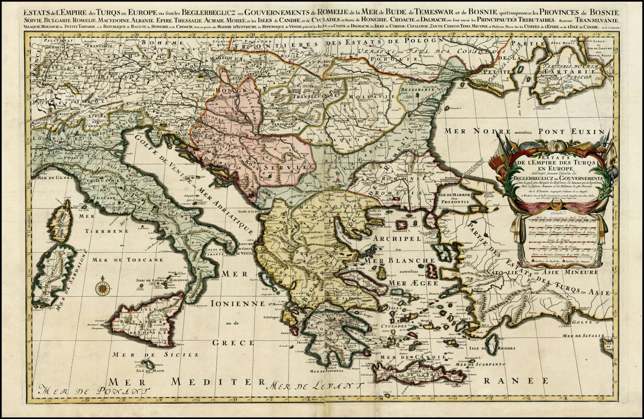 Hubert Jaillot 1692-es térképe az európai Török Birodalomról alkotó: Alexis Hubert Jaillot