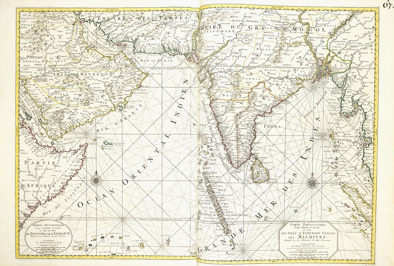 Afrika, Arábia és India térképe alkotó: Alexis Hubert Jaillot