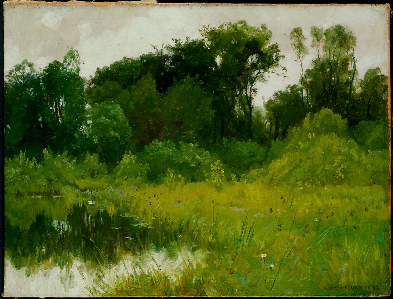 Eső után, a Minnehaha Creeken alkotó: Alexis Jean Fournier