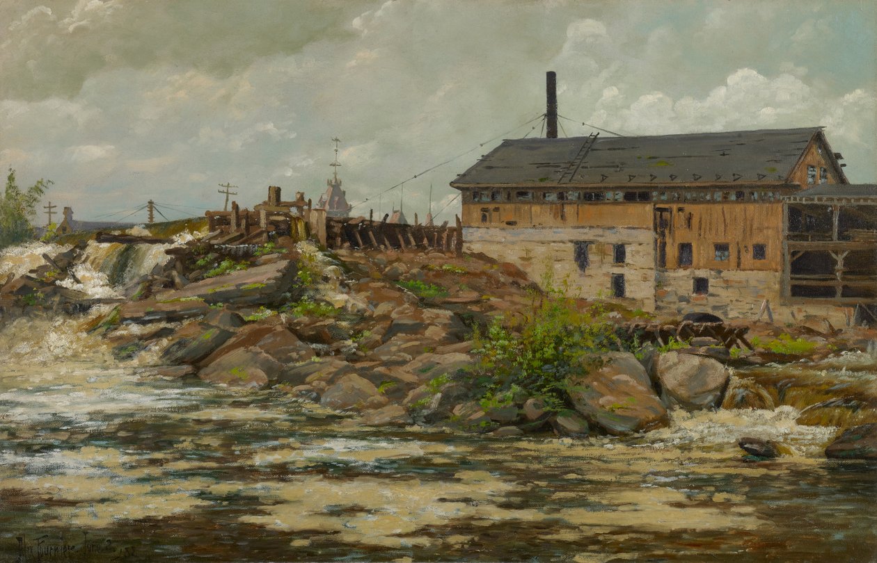 Farnham malom St. Anthony Falls-ban, Minneapolisban alkotó: Alexis Jean Fournier