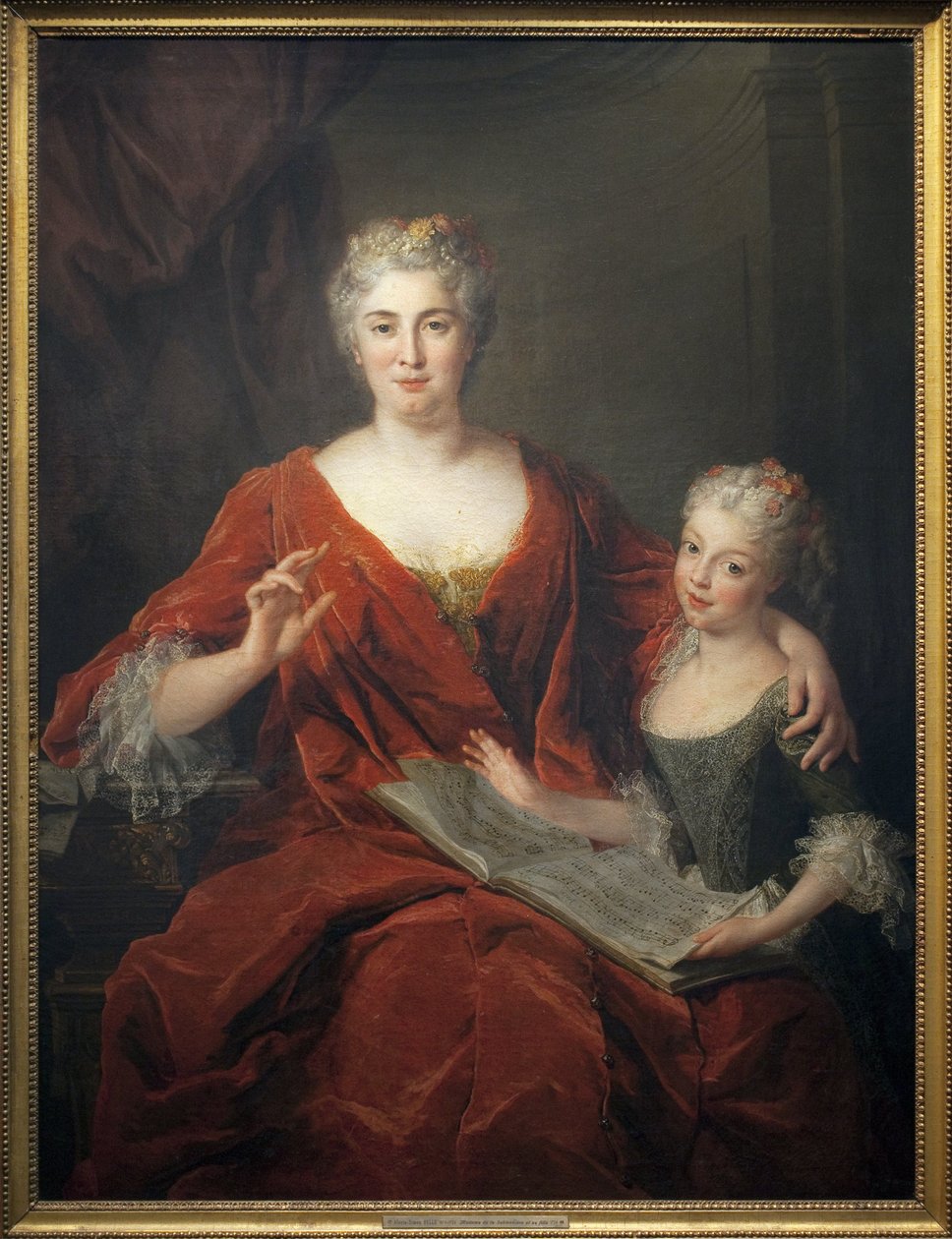 Madame de la Sablonniere és lánya. Alexis Simon Belle (1674-1734) festménye, olaj, vászon alkotó: Alexis Simon Belle