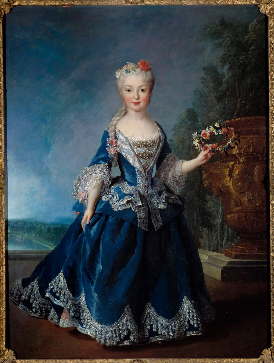 Portré Marie Anne Victoire lábánál, a spanyol csecsemő (1718-1781) a svájciak vize előtt Versailles-ban Alexis Simon Belle (1674-1734) festménye 1725 V. 0,99x1,04 m alkotó: Alexis Simon Belle