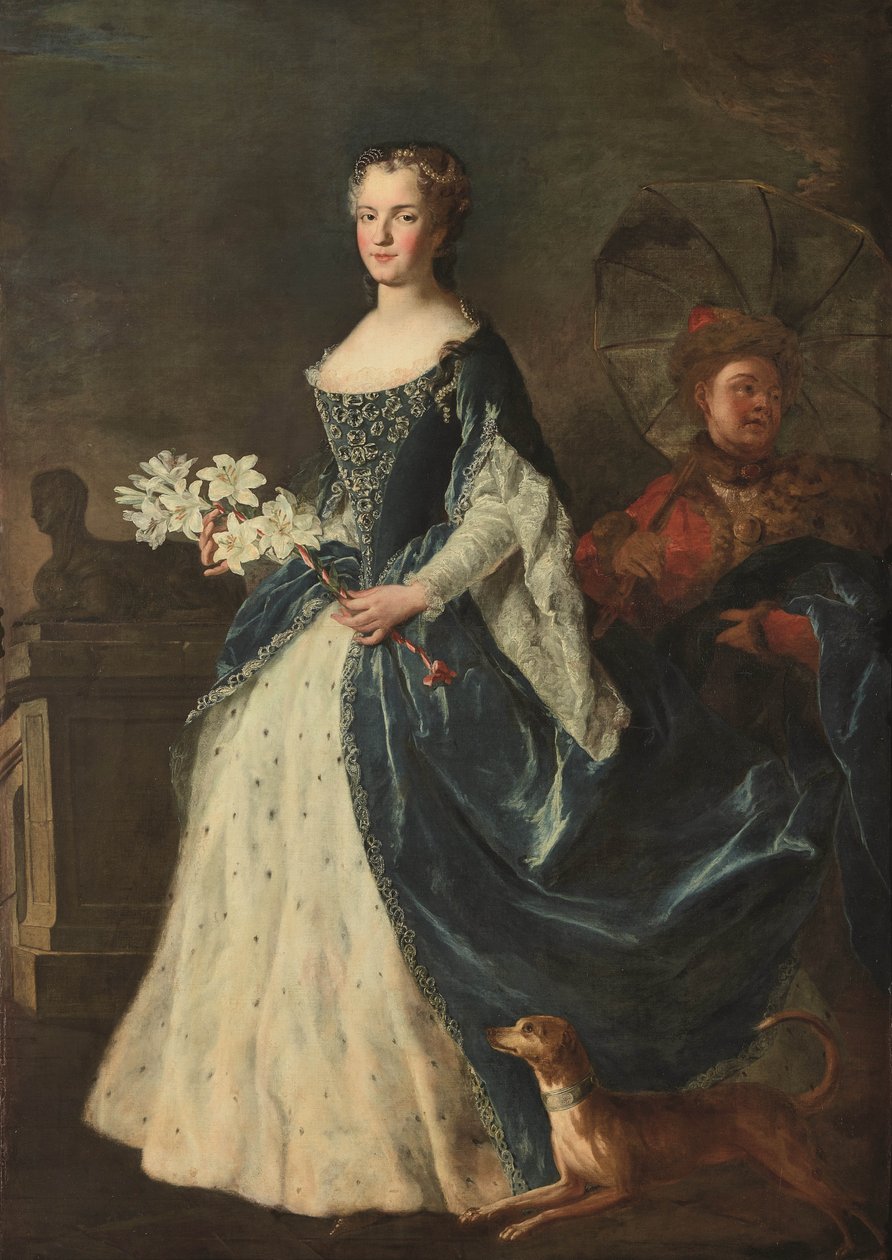 Marie Leszczynska, 1703-1768 francia királynő portréja, 1725. alkotó: Alexis Simon Belle