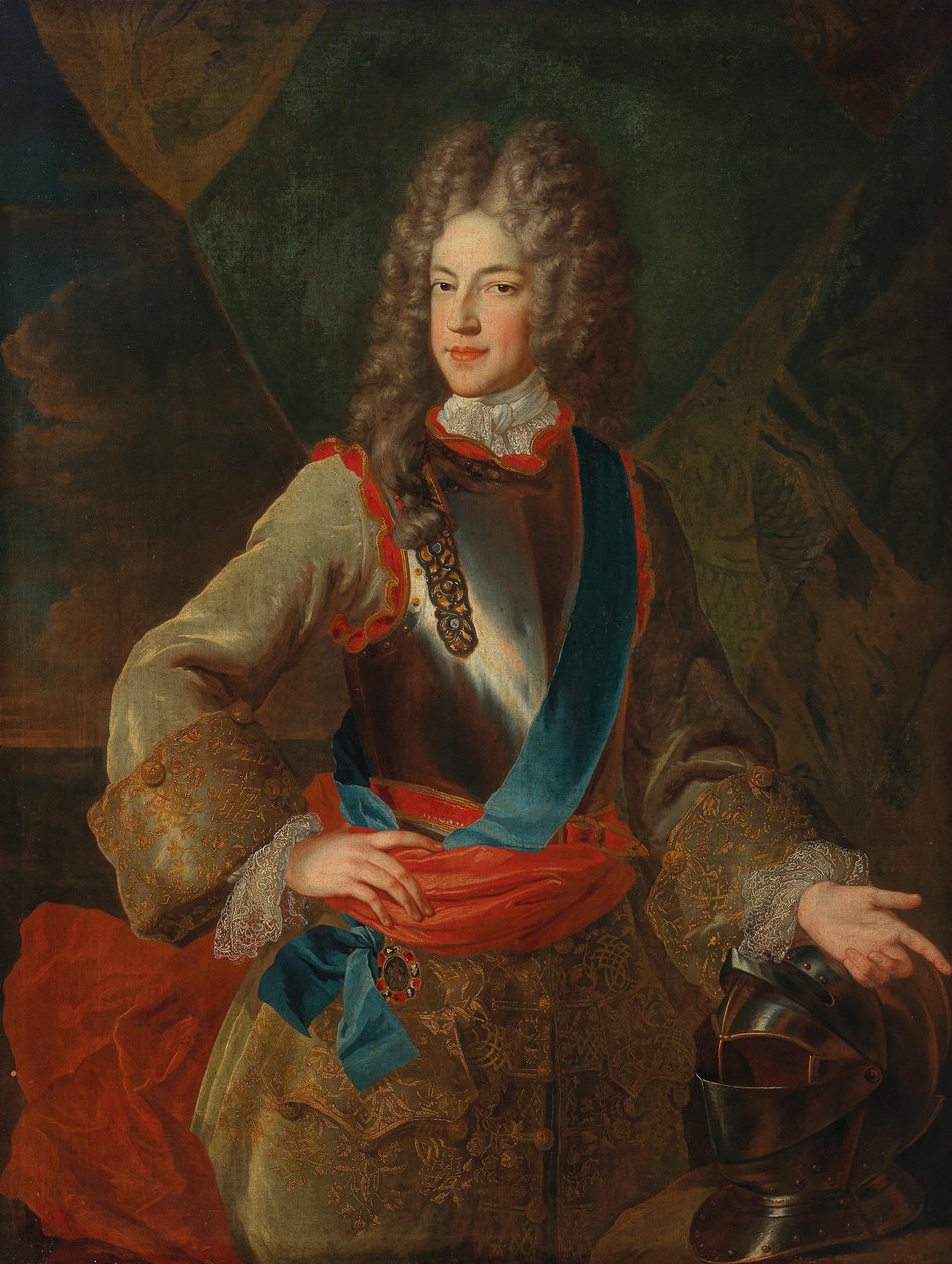 James Francis Edward Stuart herceg portréja, becenevén The Old Pretender, 1710-es évek. alkotó: Alexis Simon Belle