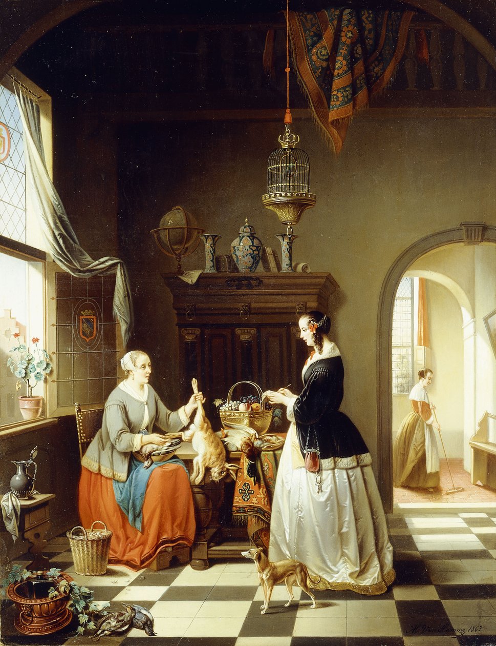 Az étkezés megtervezése, 1863 alkotó: Alexis van Hamme