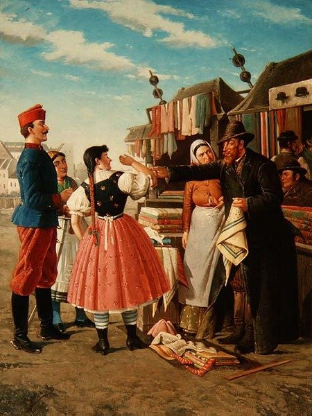 Szövetkereskedő alkotó: Alfons Giehsz