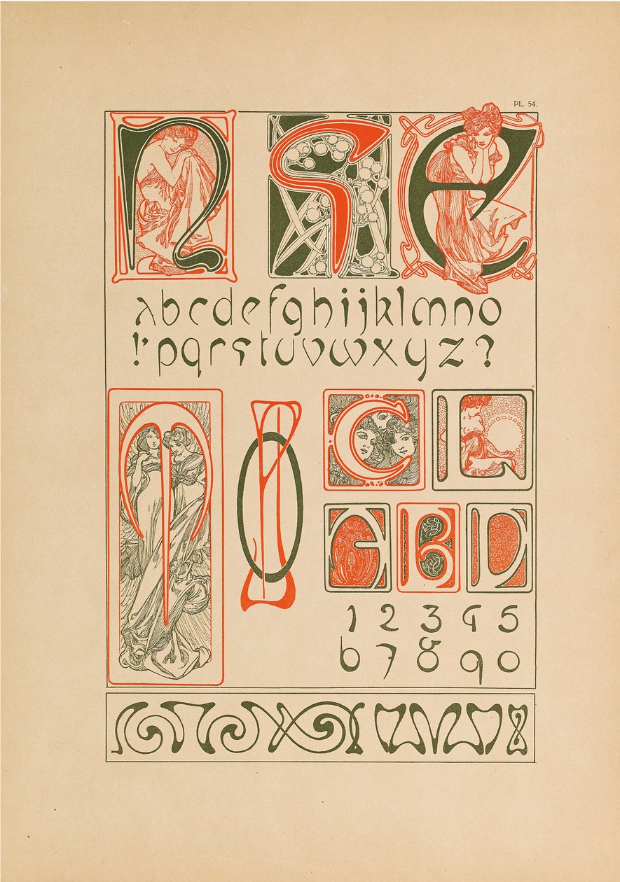 Dísziratok, 1902. alkotó: Alfons Marie Mucha