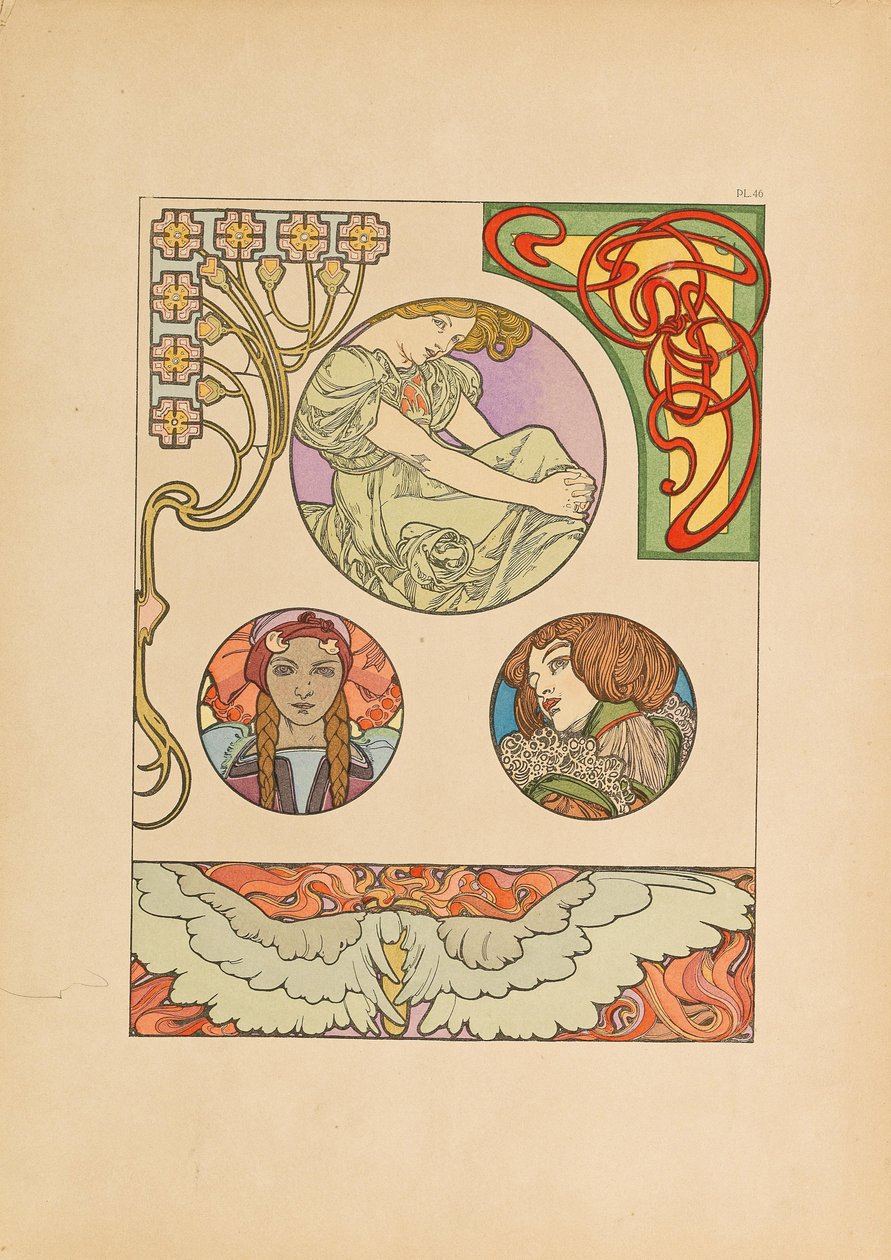 Dísziratok, 1902. alkotó: Alfons Marie Mucha