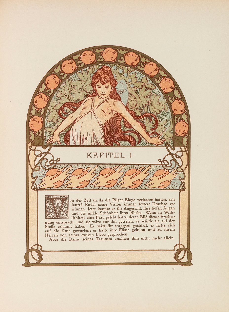 Ilsea, Tripoli hercegnője Robert de Flers c. 1900. alkotó: Alfons Marie Mucha
