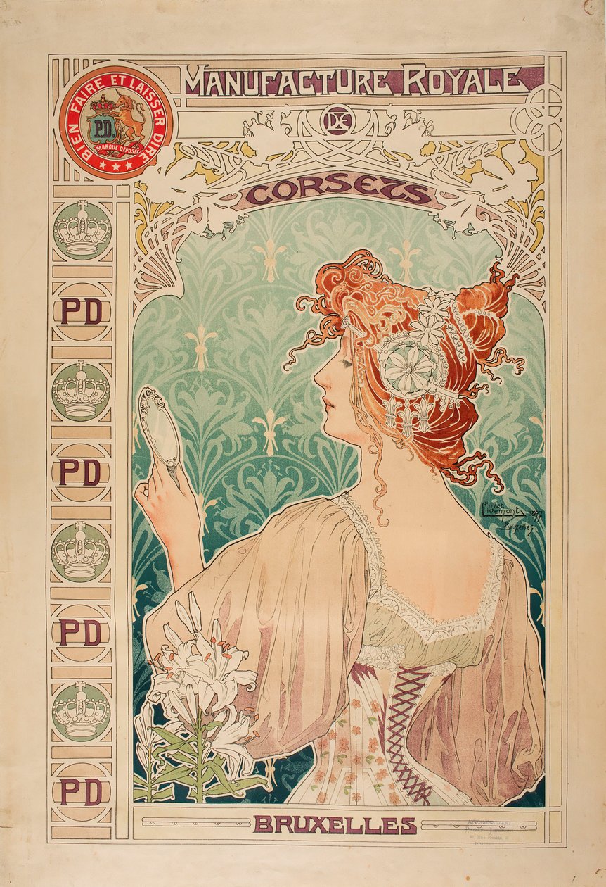 Manufacture Royale of fűzők, 1897. alkotó: Alfons Marie Mucha