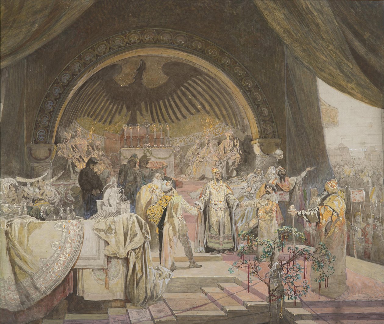II. Cseh Ottokár. A szláv dinasztiák uniója A ciklus A szláv epikus vázlat. alkotó: Alfons Marie Mucha