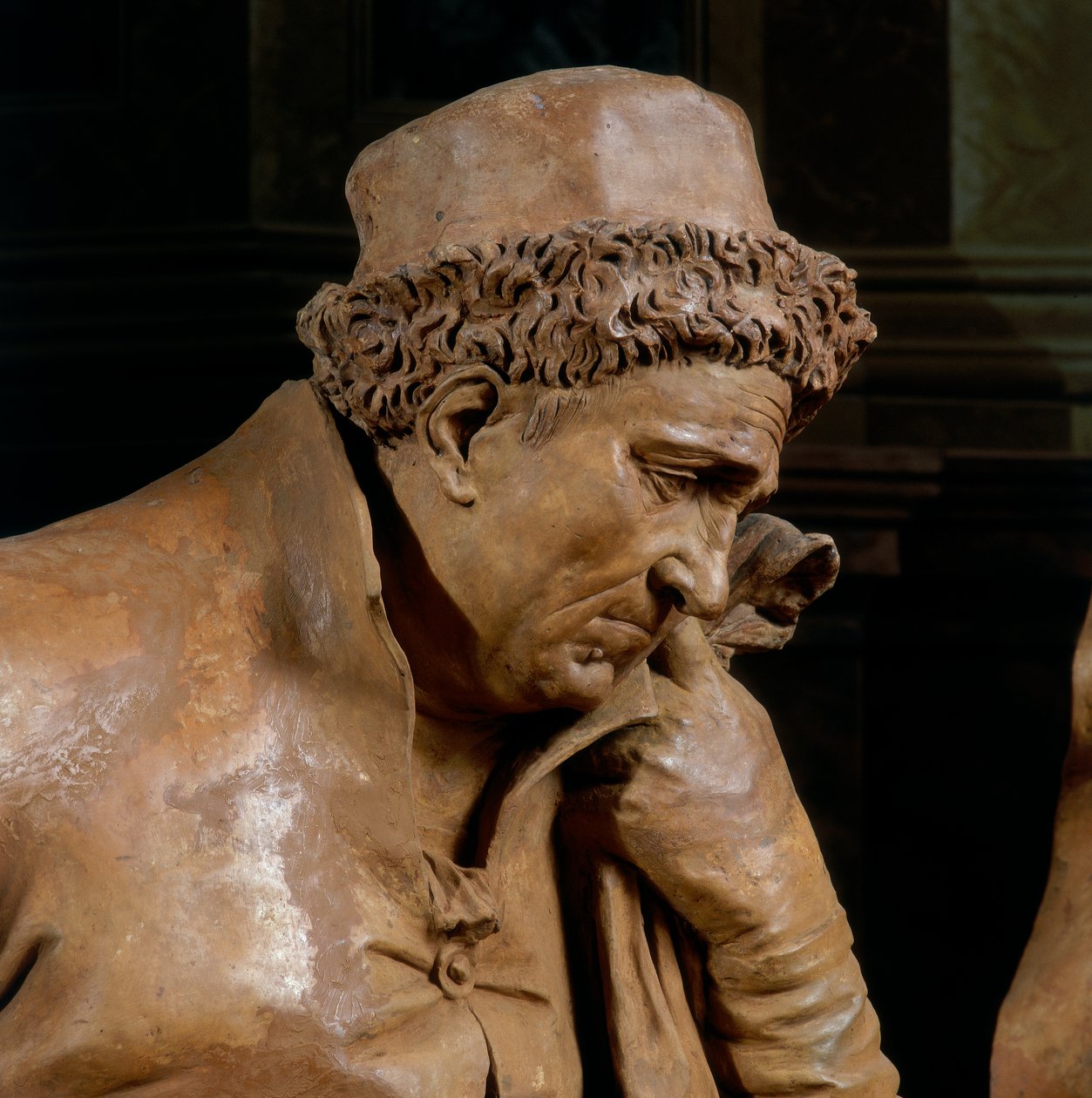 Arimatheai József, Krisztus siralma részlete a Boldog Aldrovandi kápolnában (terrakotta) alkotó: Alfonso Lombardi