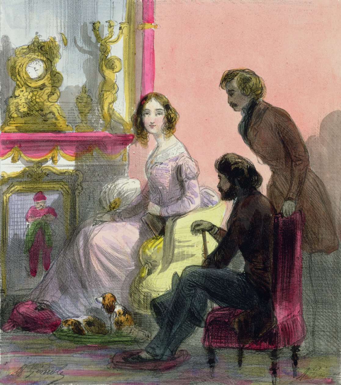 A hercegnő, 13. lemez a Les Femmes de Paris-ból, 1841-42 alkotó: Alfred Andre Geniole