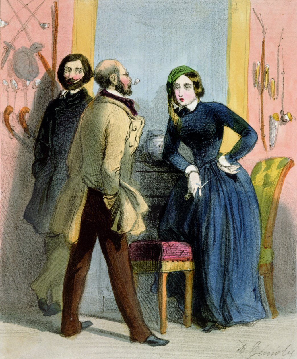 Az irodalmi oroszlán, a "Femmes de Paris"-ból, 1841-42 alkotó: Alfred Andre Geniole