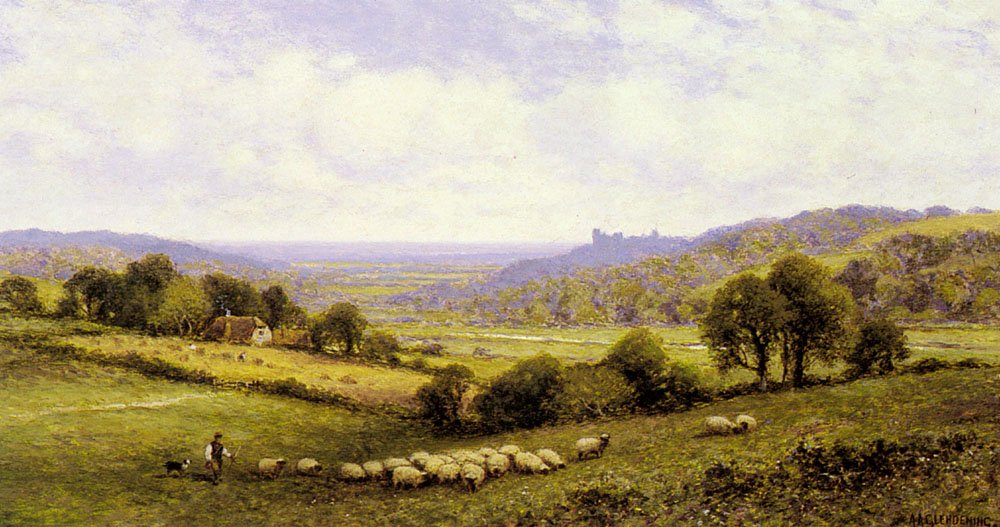 Sussex, Arundel várával a távolban alkotó: Alfred Augustus Glendening