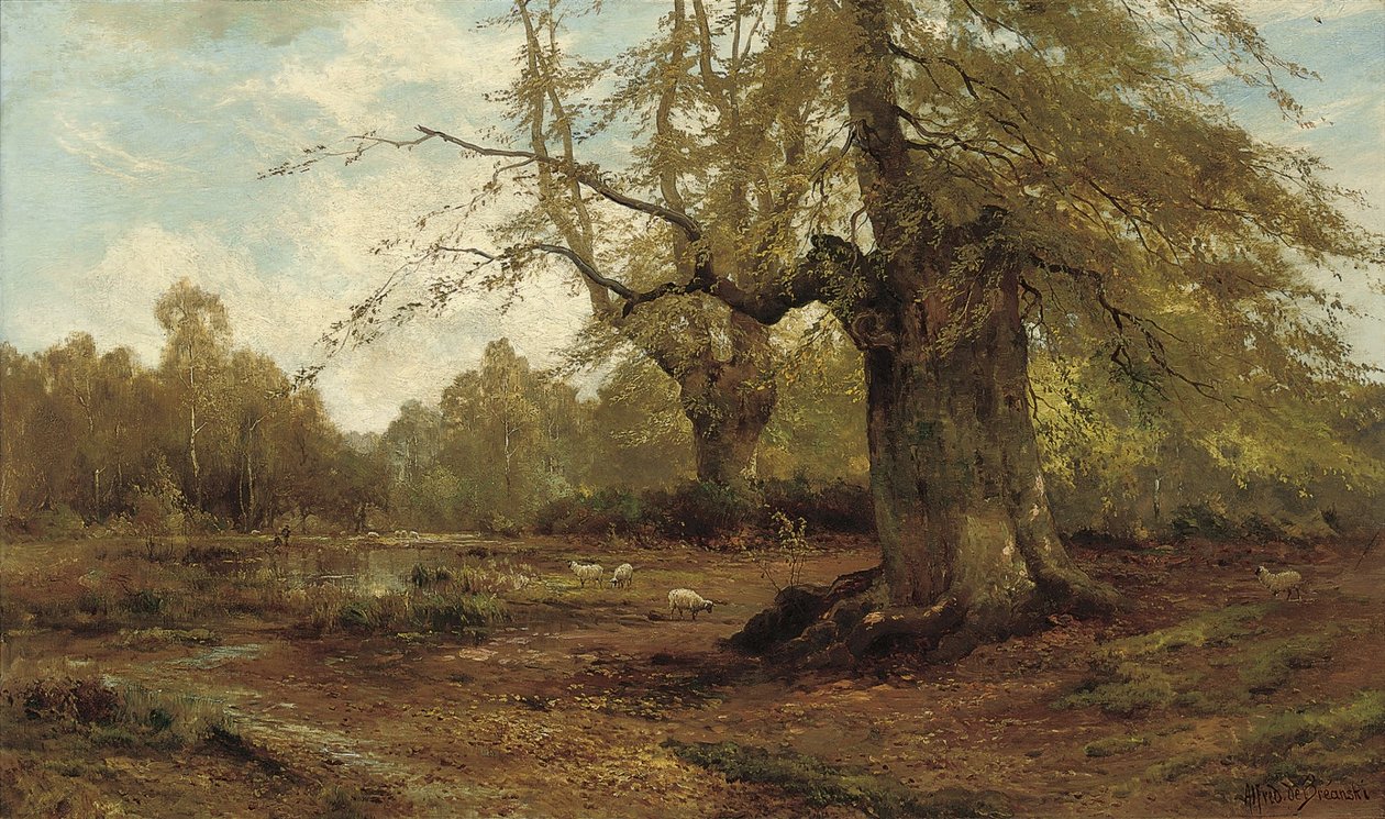 Burnham Beeches, ősz alkotó: Alfred de Breanski