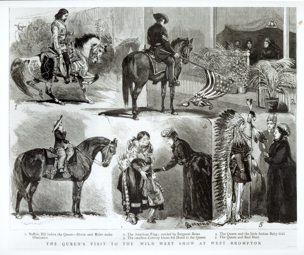 A királynő látogatása a vadnyugati bemutatón, West Bromptonban, 1887 alkotó: Alfred Chantrey Corbould