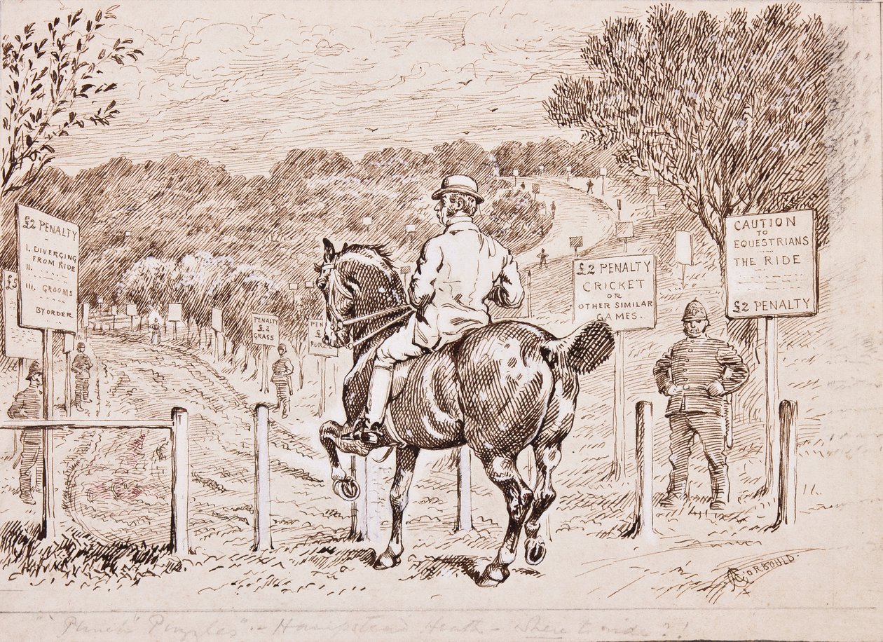 „Hová lovagolni”, illusztráció a Punchhoz, 1883 alkotó: Alfred Chantrey Corbould