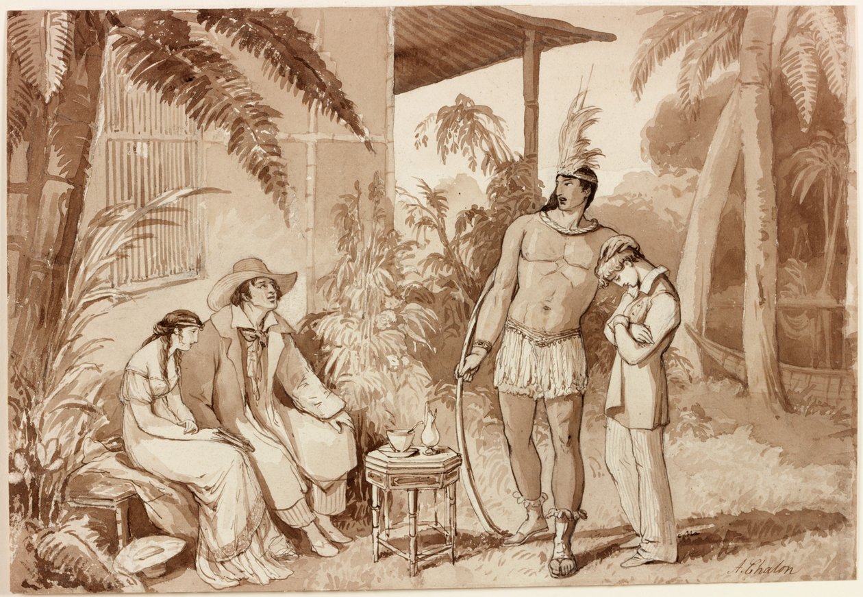 Chalon Sketching Society összetétele, 1810 (tintával, papíron) alkotó: Alfred Edward Chalon