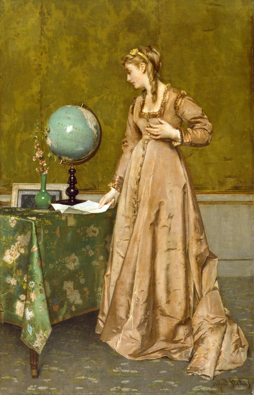 Hírek távolról, 1860-as évek alkotó: Alfred Emile Stevens