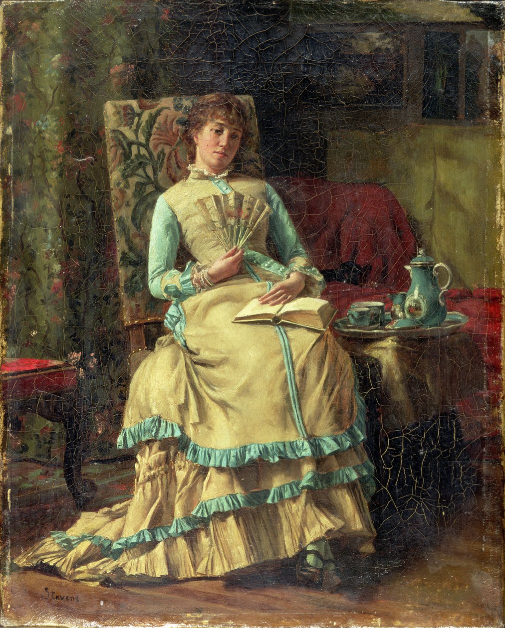 Nő egy belső térben, 1880 körül alkotó: Alfred Emile Stevens