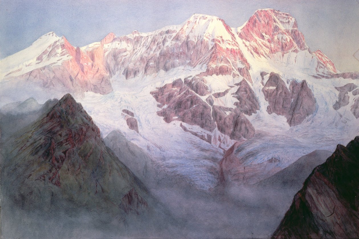 Monte Rosa Napkeltekor Alagna felett alkotó: Alfred Gibson William