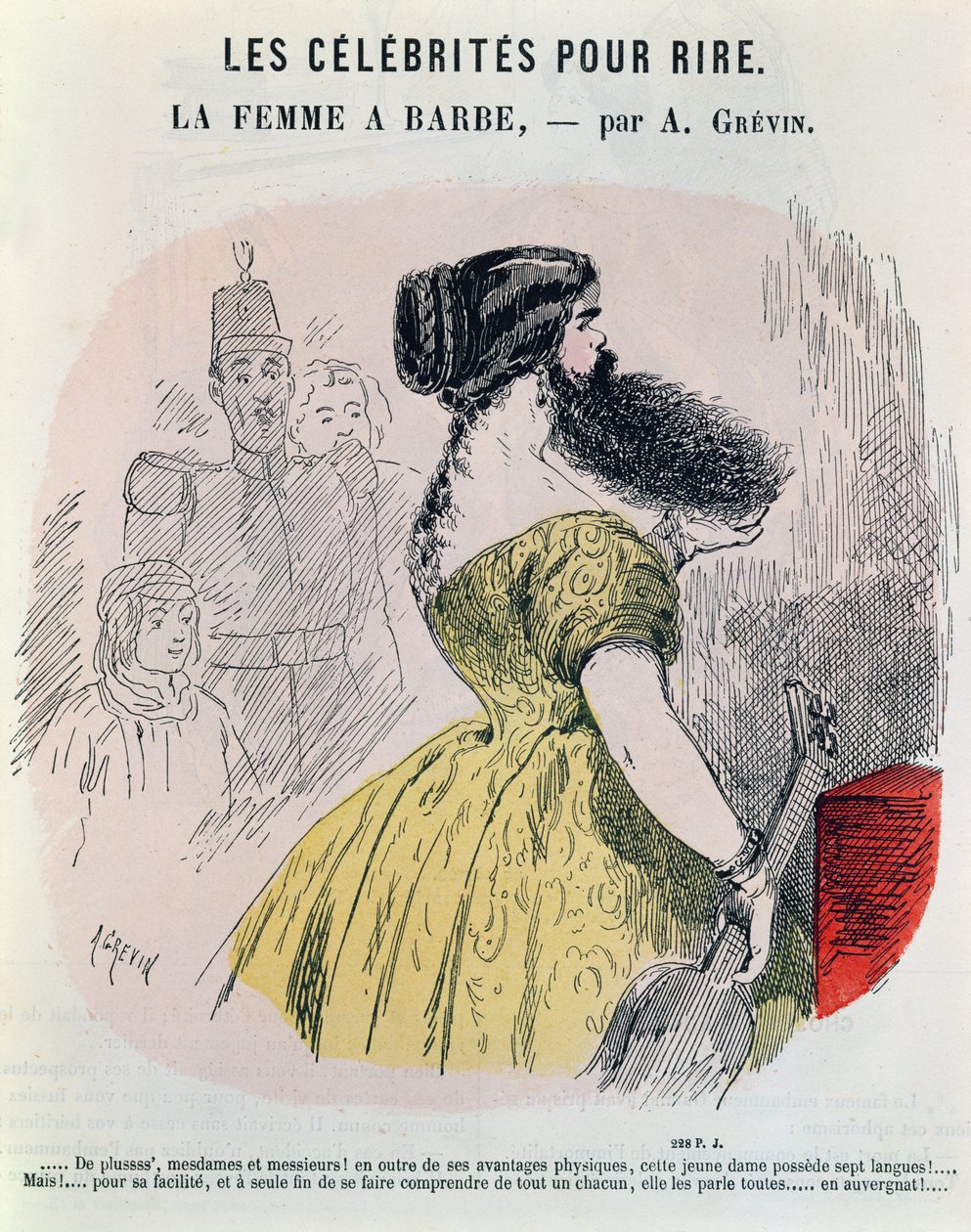 Szakállas hölgy, 1860 körül alkotó: Alfred Grevin