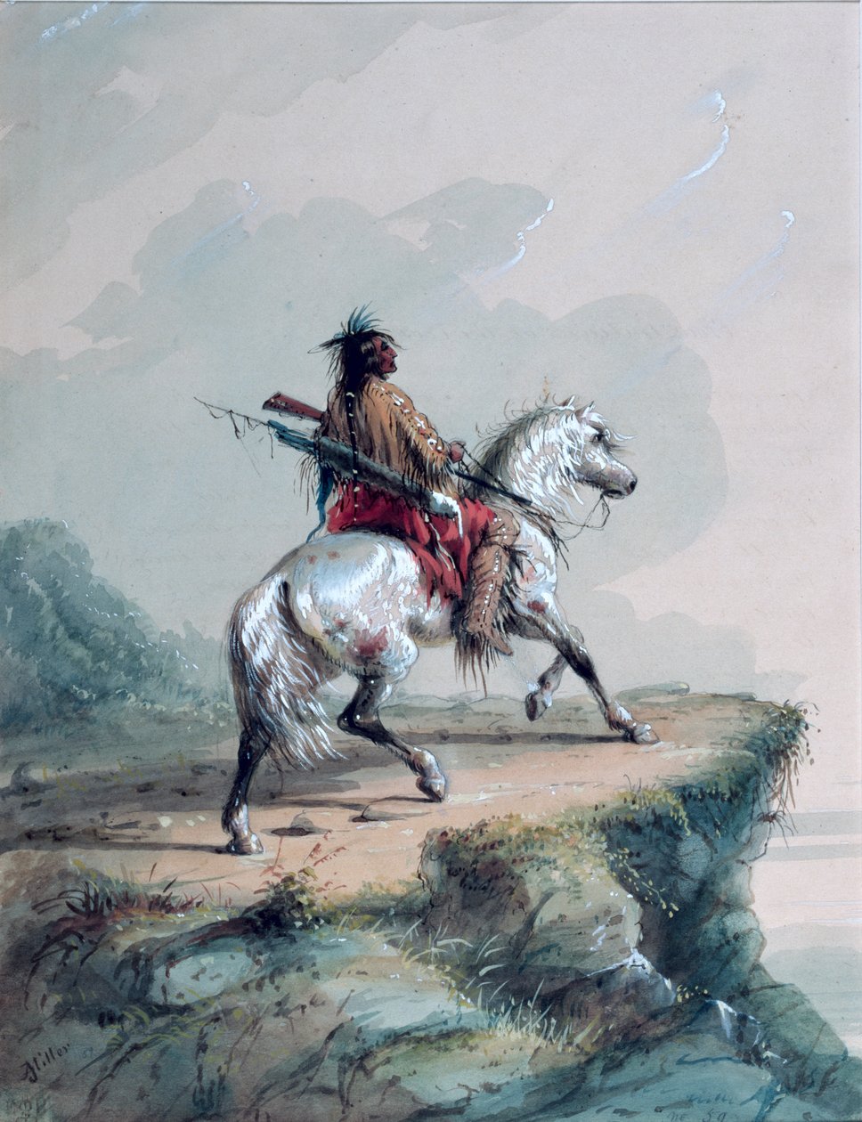 Varjú indián a kilátóban alkotó: Alfred Jacob Miller